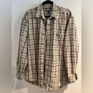 Roper Men's Plaid Casual Button Down Shirt Size Large